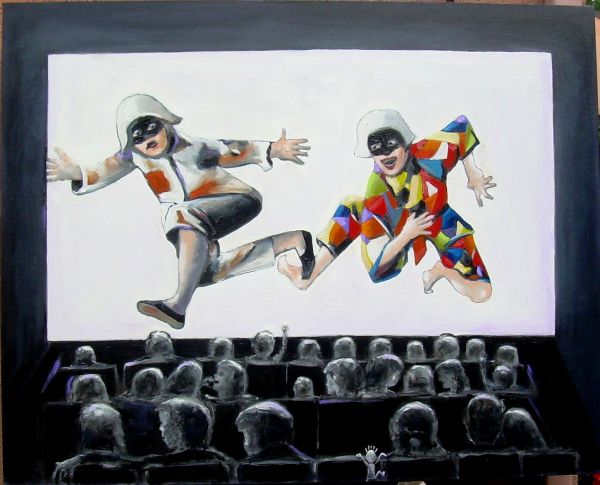 Che ridere! 2  olio acrilico  80x100  2014