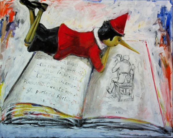 I' mi babbo  olio acrilico gesso  80x100  2016