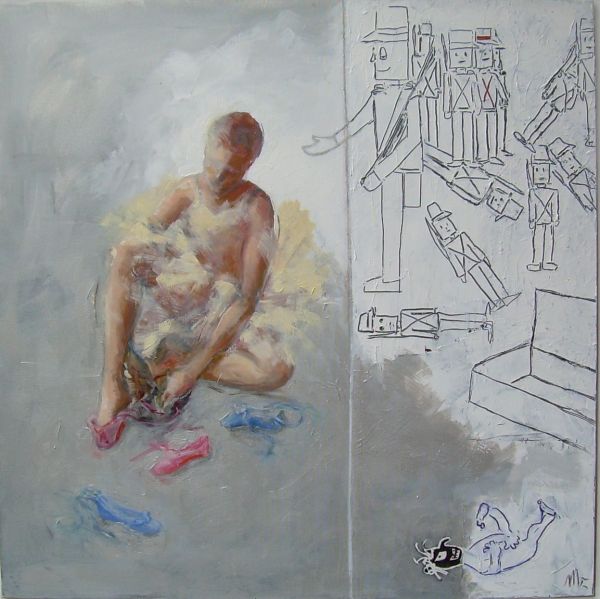 Il soldatino di stagno  tecnica mista  70x70  2012