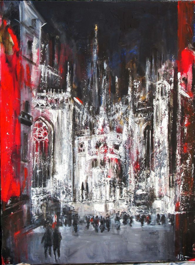 La Madunina olio acrilico gesso 60x80 2017