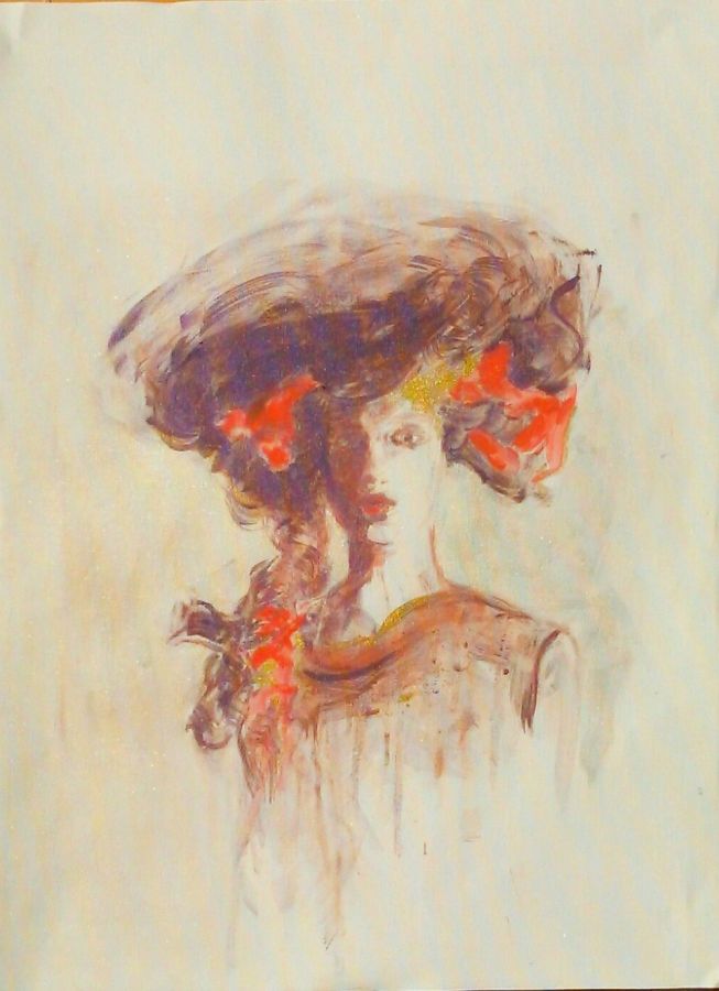 Madama la marchesa  pigmenti colorati   60x45   2015