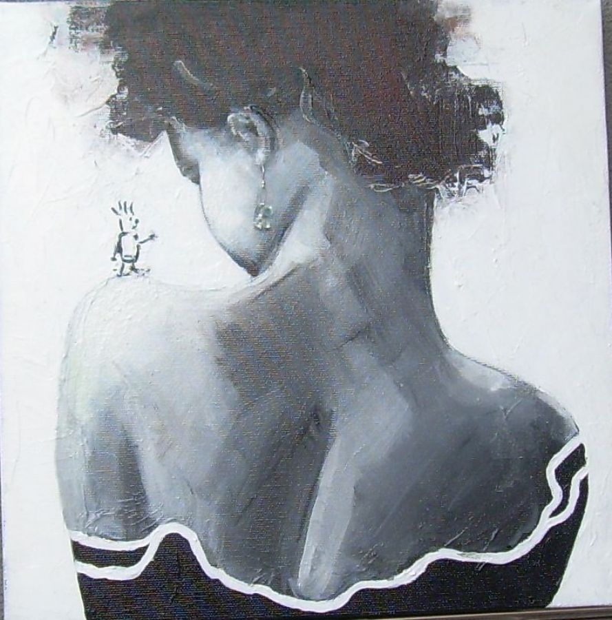 Piacere, acaro   tecnica mista  30x30  2013