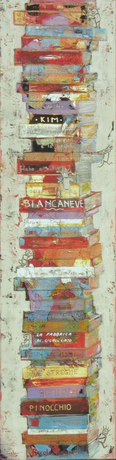 Torre   acrilico gesso  80x20   2016