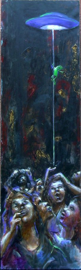 Vengo a giocare  olio  100x30  2014